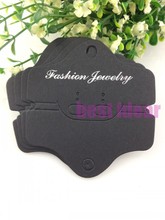 Thick Black Paper Jewelry Necklace Cards, 200pcs/lot Jewlery Sets Necklace/Earring Display Packaging Tags/Cards Free Shipping