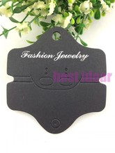 Thick Black Paper Jewelry Necklace Cards 200pcs lot Jewlery Sets Necklace Earring Display Packaging Tags Cards
