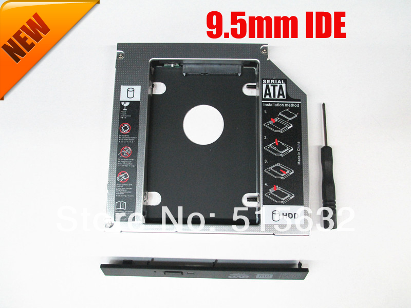 2014 NEW STYLE PATA IDE 2nd HDD Hard Driver Caddy 9.5mm for HP Compaq 2510p nc2400 multibay new