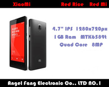 Original Red Rice&Red Mi Cheap XIAOMI 4.7” MTK6589T Quad Core Mobile Phone 1GB RAM 4GB ROM 8mp Dual SIM 3G GPS Android 4.2 OTG