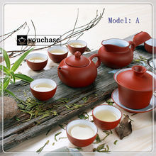 3 kinds of 2014 genuine Chinese yixing clay kungfu teaset, purple clay tea set including 1 teapot + 1 gaiwan + 1 filter + 8 cups