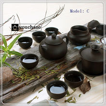 3 kinds of 2014 genuine Chinese yixing clay kungfu teaset purple clay tea set including 1