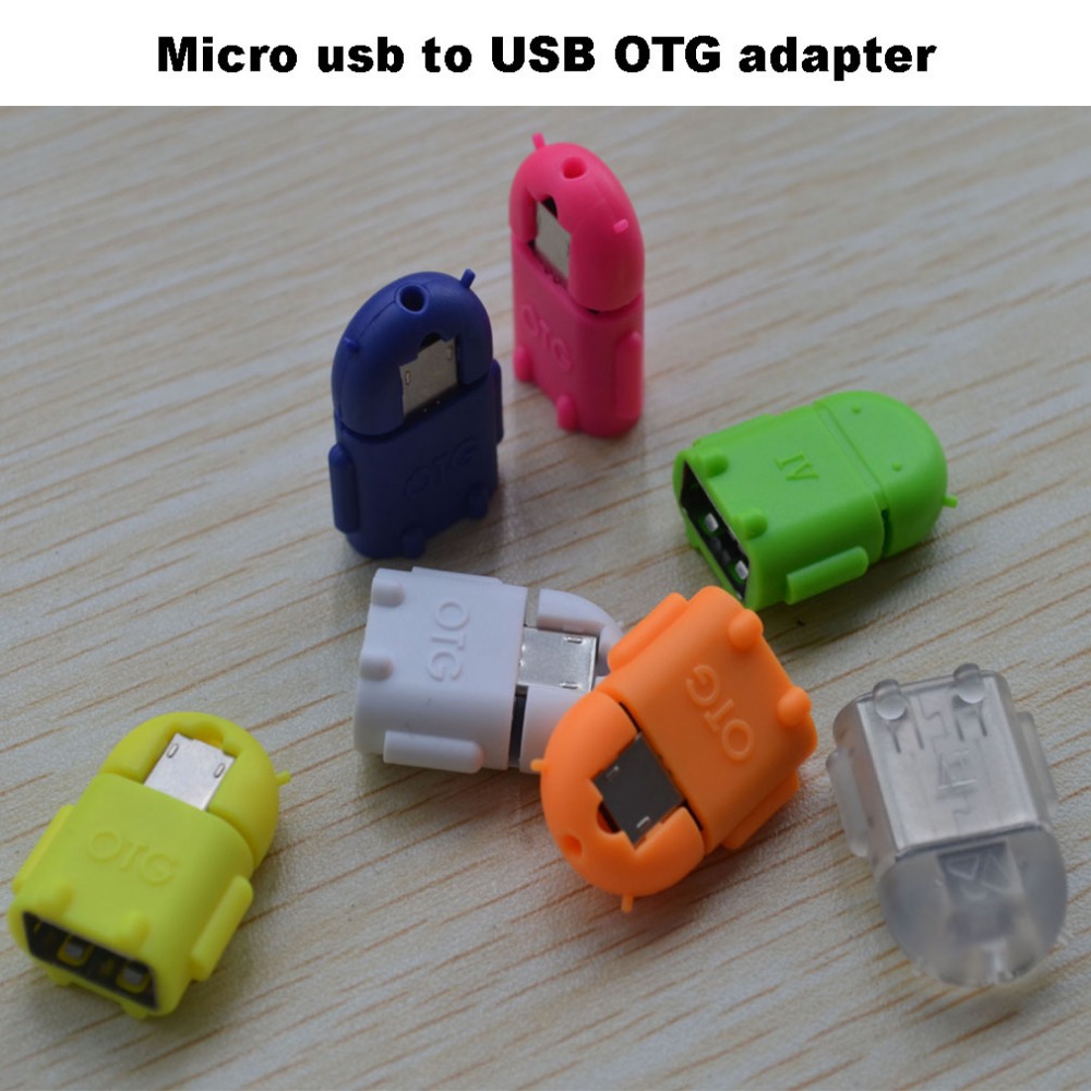Wholesale Micro usb to USB Android robot shape for OTG adapter for smartphone tablet pc Micro