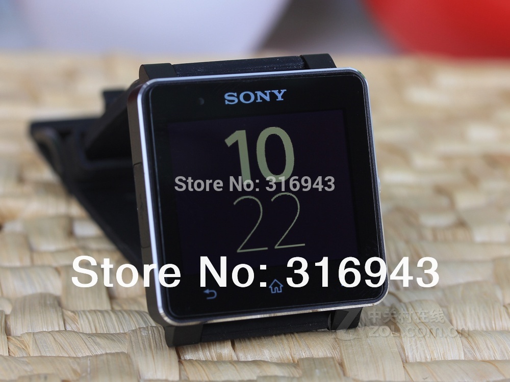 2015 Original Sony SmartWatch SW2 Watch Phone Waterproof Bluetooth Watch Free shipping 1 6 inches Android