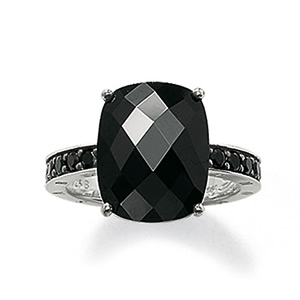 2014 NEW FASHION FINE JEWELRY 925 Silver beautiful ring with black crystal super price Free shipping