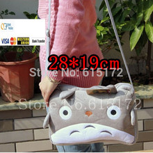 1pcs Free Shipping 28*19 cm Kawaii Cute Japanese Anime Figure My Neighbor Totoro Bag Plush Animal Messenger For Men Women Travel