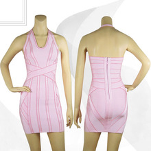 2014 new style High Quality Mini Good Elastic V neck Spaghetti Strap Beading Sexy Ladies Party