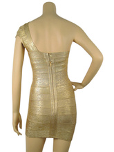 2014 new style High Quality Mini Good One Shoulder Foil Print Women Sexy Ladies Party night