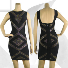 2014 new style High Quality Mini Good Elastic Beading Tank O Neck Women Sexy Ladies Party