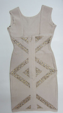 2014 new style High Quality Mini Good Elastic Beading Tank O Neck Women Sexy Ladies Party
