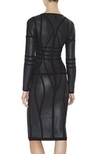 Free shipping new style High Quality Foil print O Neck Good Elastic Women Sexy Ladies Party