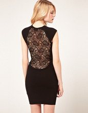 2014 new style High Quality  Mini Good Elastic  Lace O-neck Short  Women Sexy  Ladies Party night club HL Bandage Dress H488