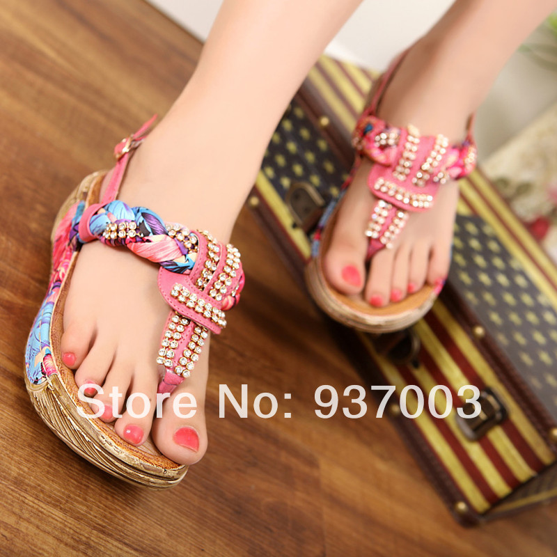 2014 Summer Classics Rome Women s Sandals Platform Gladiator shoes Wedges Flip Flops Free shipping 0