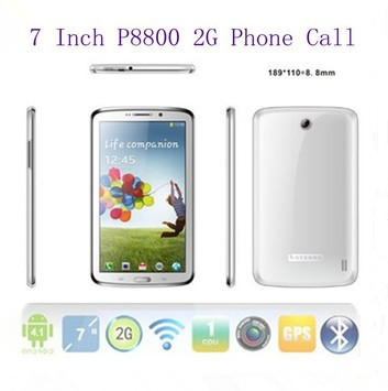 P8800 7 inch 2G phone call tablet pc MTK6572A Dual CoreAndroid 4 2 2 Dual sim