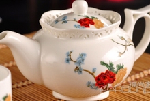 NEW high quality Chinese style ceramic fashion print tea set 6 tea cups tea pot A