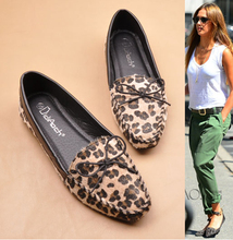 New Fashion 2014 Women sexy leopard print comfortable metal buckle square toe flat heel single shoes women’s shoes flats girls