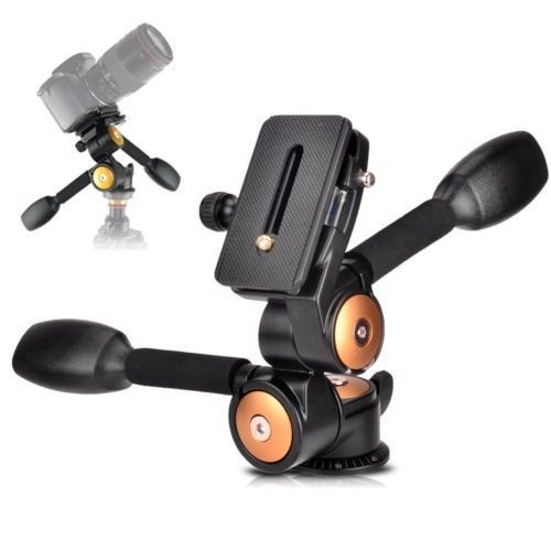 Pro Two Handle Three dimensional Ball Head Q80 BK80 With QR Quick Release Plate Tripod Camera