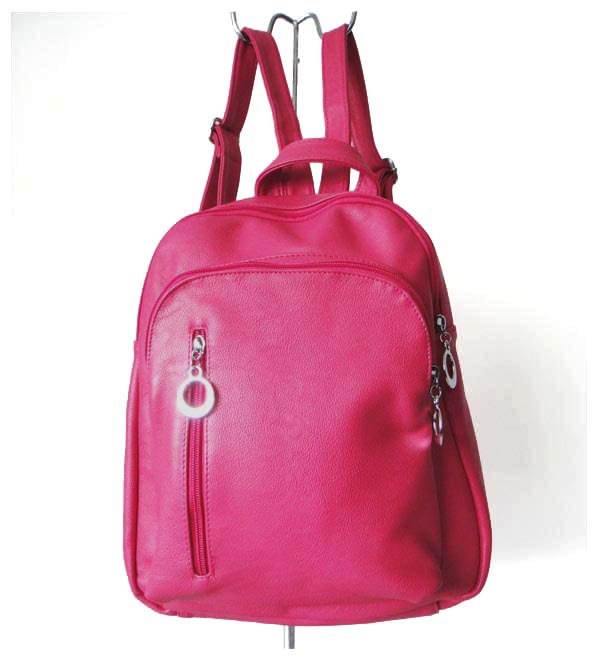 A107 pink Hot 2014 sale fashion Backpacks waist bag material PU 30x33cm 3 different colors packing