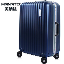 free shipping Manato quality aluminum frame universal wheels trolley luggage bag travel bag luggage  wholesale new hot sale