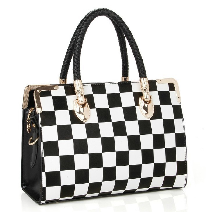 Free shipping 2014 new arrival handbag women s Shoulder Messenger handbag plaid bucket handbag brand bags