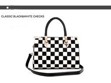 Free shipping 2014 new arrival handbag women s Shoulder Messenger handbag plaid bucket handbag brand bags