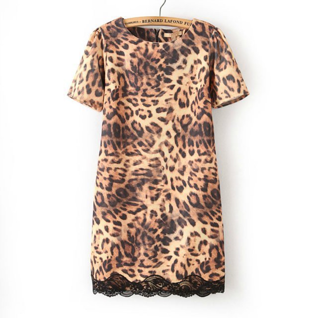 Короткое Леопардовое Платье