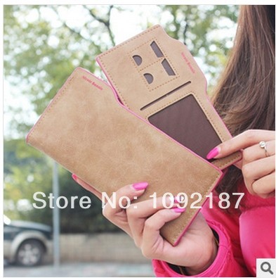 Pumping La Duoka bit retro matte leather long wallet ladies wallet Hot