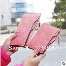 Pumping La Duoka bit retro matte leather long wallet ladies wallet Hot