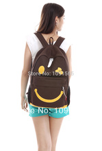 canvas bag backpack schoolbag cute smile Students new shoulder bag A095