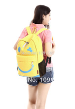 canvas bag backpack schoolbag cute smile Students new shoulder bag A095