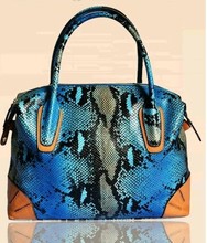 2014 new spring design!! Brand serpentine cowhide genuine leather women hangbag popular unique women shoulder bag