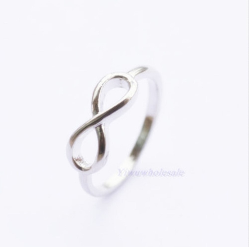 Boutique Silver Tone Wedding Rings Party Bridesmaid Gift Love Girl ring infinity Love you forever Sister