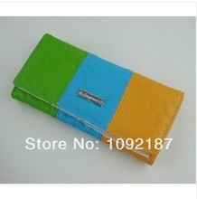 Ms rainbow stripe PU leather long purse