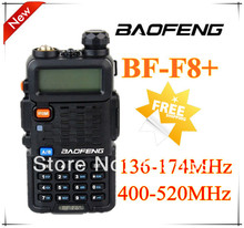 Free  shipping 2014 Newest version Baofeng BF-F8 plus Dual Band 136-174MHz &400-520MHz Dual Display walkie talkie BF-F8+