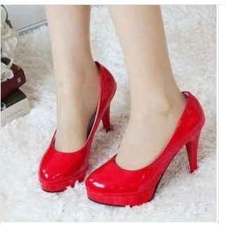 2014 sexy nightclub leather headwith the waterproof Taiwan ultra with single European version wedding shoes black