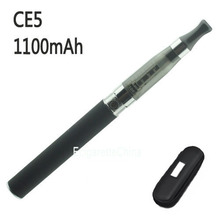 Ego 1100mAh CE5 Clearomizer atomizer Single E cigarette Starter Kit with Zipper Portable Bag black grey