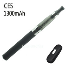 Ego 1300mAh CE5 Clearomizer/atomizer Single E-cigarette Starter Kit with Zipper Portable Bag(black+grey)