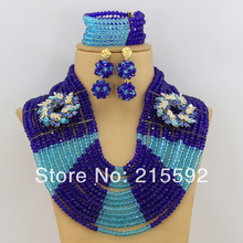 Free Shipping Splendid African Costume Jewelry Sets Wedding Party Crystal Beads Necklace Bracelet Earrings Set Wholesale