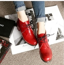 Fall 2014 new shoes sweet lace-up shoes wedges shoes single patent leather high heels shoes
