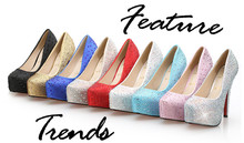 in stock 2014 new women high heels shining rhinestone wedding shoes crystal shoes fashion bride bridesmaid