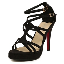 2014 New Arrival Black Blue Red Fashion Sexy High Heel Platform Party Wedding Women Summer Sandals
