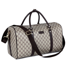 2014 New Fashion Vintage Luggage Bag, High Quality Leather Handbag Male Large Capacity Travel Bag Plaid Messenger Bags