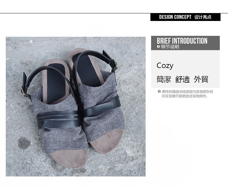  2014 summer open toe sandals wedges platform flat heel single shoes women s shoes open