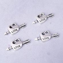 Free Shipping 200pcs 11*21mm cupid arrow Fashion Jewelry Charms Accessories