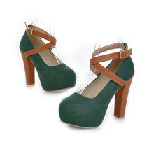 free shipping supply of quality high-heeled shoes women’s singles round waterproof nightclub  Public Zhuhun Shoes
