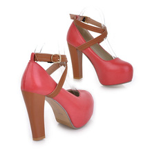free shipping supply of quality high heeled shoes women s singles round waterproof nightclub Public Zhuhun