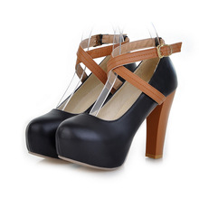 free shipping supply of quality high heeled shoes women s singles round waterproof nightclub Public Zhuhun