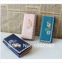Korean cute college Hyacinthus sealing medal seventy percent off Long Wallet Leather Purse