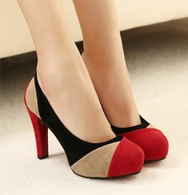 Wholesale Low Price New 2014 Fashion Women Pumps Noble Shoes Thin Super High Heels Platforms Vogue Blue Red Multicolor Shoes 0