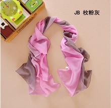 Nice Chiffon Scarf Women High Quality Gradual colors chiffon georgette silk scarves shawl female long design
